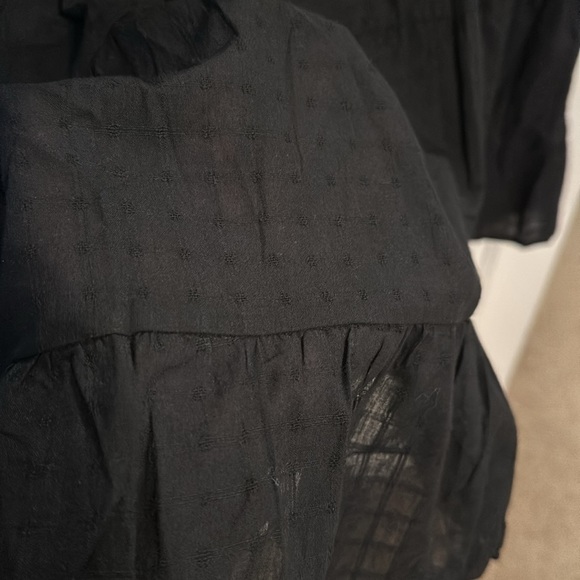 Black tiered Swiss Dot Dress - Picture 3 of 3